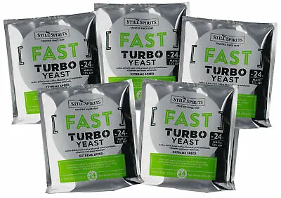 Still Spirits Turbo Yeast 24 Hour WHISKEY MOONSHINE (Pack Of 5) • $35.99