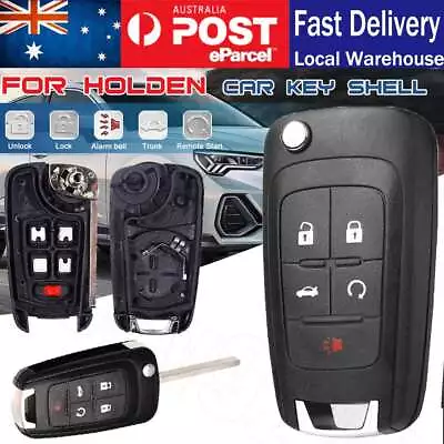 For Holden Commodore VF 2013-2017 5 Buttons Flip Remote Car Key Shell Case Fob • $9.75