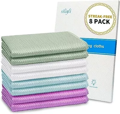 Reusable Cleaning Cloths Nano Streak Free Miracle Easy Clean Cloth - PACK OF 8 • $14.99