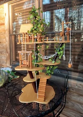 Melissa And Doug Wood Treehouse Play Set With 5 Platforms And 3 Stories.   • $125