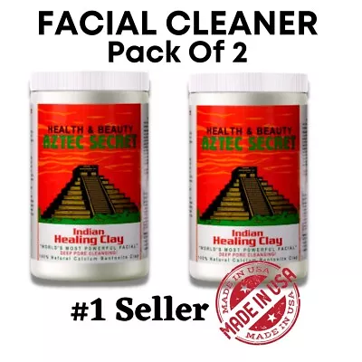 2 PACK Aztec Secret Indian Healing Clay -2 LBs Deep Pore Cleansing Facial Mask  • $31.99