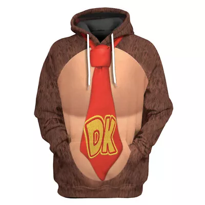 $37.49 • Buy Donkey Kong Cosplay Hoodie Sweatshirt Casual Streetwear Pullover Cosplay Costume