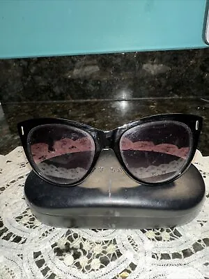 J. Crew Round Cat Eye Sunglasses Black As Is • $14.99