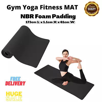 $13.75 • Buy 12MM Thick Yoga Mat Pad NBR Nonslip Exercise Fitness Pilate Gym Durable AU