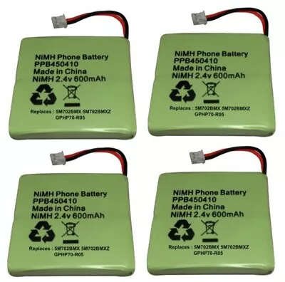 £18.98 • Buy 4 Batteries For BT Verve 410/450 Cordless Telephone PPB450410 2.4V 600mAH  NEW 