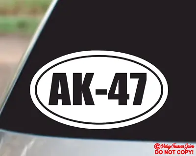 Ak-47 Vinyl Decal Sticker Window Bumper 2nd Amendment Gun Ammo Box Case Safe • $2.99