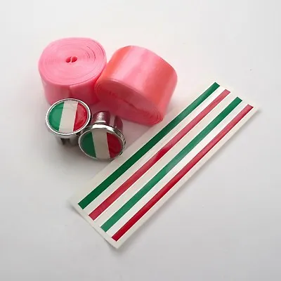 $9.88 • Buy 70s Benotto Style, Shiny Pink Giro D'Italia Bar Tape, Italy Bar Plugs, Trim Tape