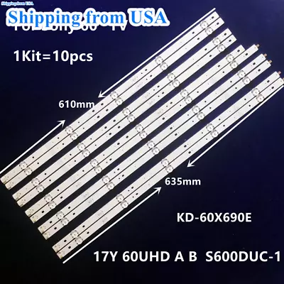 LED Strips 17Y 60UHD A B Rev02 5led For SONY KD-60X690E SVG600A36-A B KD-60X695E • $27.53