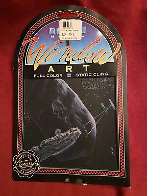 Vintage Star Wars Window Art Static Clings Decal Magic 6” X 6” New “Space Fight” • $9.99