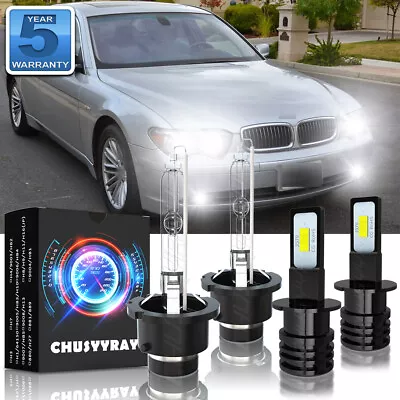 For BMW 745I 745LI 2002-2005 D2S+H3 HID/LED Headlight Low Beam + Fog Light Bulbs • $27.99