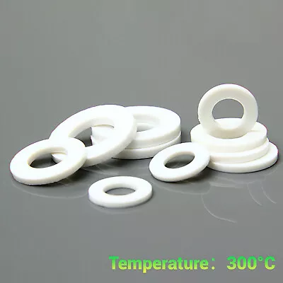 3mm Thick White Ptfe High Temperature Flat Gasket Seal  Inner Diameter 6mm-325mm • £7.67