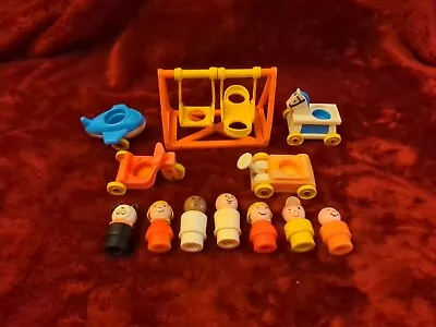 Vtg Fisher Price Little People Swings Airplane Tricycle Rocking Horse Car Dog • $19.99