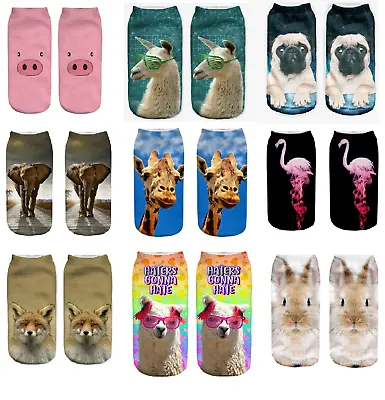 £3.95 • Buy Socks, Animal Socks, Bear, Dog, Fox, Lama, Shark, Owl, Panda, Cat, Dog, UNISEX