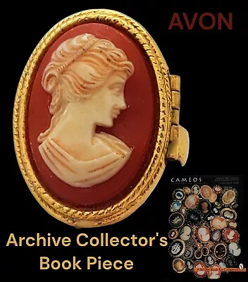 Vintage Signed Avon Victorian Cameo Locket Poison Ring - Important Book Piece • $65