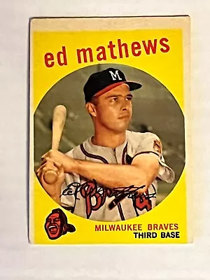 1959 Topps # 450 Ed Mathews • $10