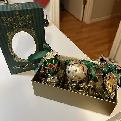 $60 • Buy Waterford Nostalgia Christmas Sensations Set Of 3 Mini Glass Ornament
