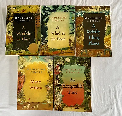 Madeleine L’Engle The Time Quintet Set 5 PB Books Wrinkle In Time 1 2 3 4 5 • $17.99