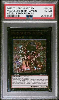 2012 Yugioh 1st Abyr-en048 Madolche Queen Tiaramisu Ultimate Psa 8 Nm #75753444 • $149.90