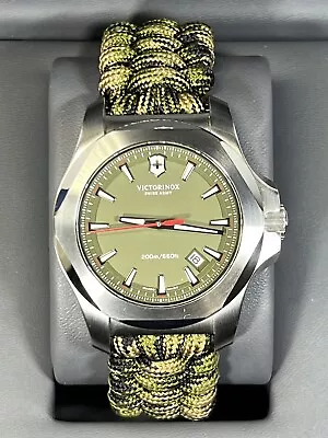 VICTORINOX INOX Men’s Diver Quartz Watch W/ Naimakka Paracord 241725 20ATM Ø43mm • $595