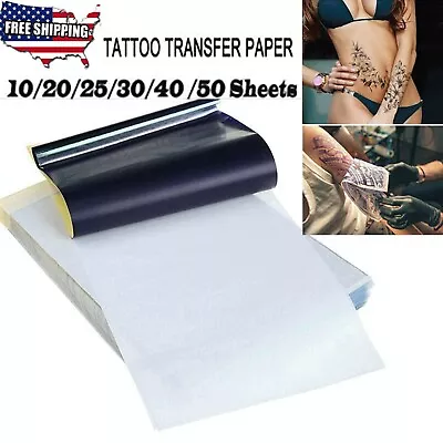 Tattoo Transfer Paper Stencil Carbon Thermal Tracing Hectograph Supplies Sheets • $5.89