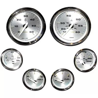 Faria KTF024 Kronos Inboard & I/O 6 Instrument Gauge Set Boat Marine • $285.93