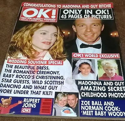 MADONNA On Cover & Within OK! Magazine. Jan 2000. Free UK Post • £9.95