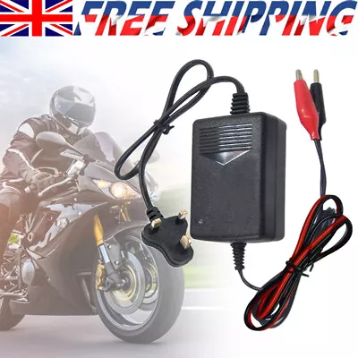 12V 12Volt Sealed Lead Acid Battery Charger For Motorbike Quad Bike Kids Toy Car • £9.96