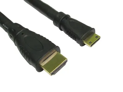 £6.99 • Buy 2M / 2 Metre HDMI To Mini HDMI Adaptor Cable Lead For TV, Monitor, Tablet Laptop