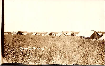 Real Photo Postcard Camp Sutterland Migrant Camp In Mariposa County California • $10