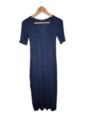 Universal Standard V-Neck Modal Dark Blue Dress Size 4XS • $30.99