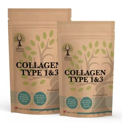 Marine Collagen Capsules 600mg Clean Collagen Type I & III Collagen Supplement • £6.88