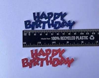 Die Cuts 20 X Happy Birthday Sentiment Card Topper. Embellishments. Decoration • £2.60