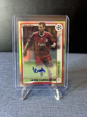 2022-23 Topps Merlin UEFA Soccer Jamie Carragher Refractor AUTO Liverpool • £21.99