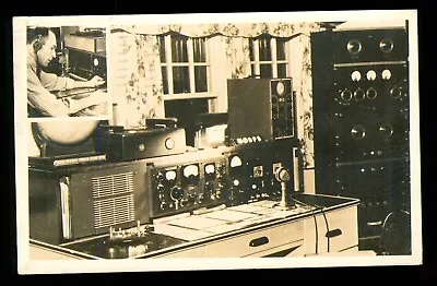 1 X QSL Card Radio USA W0DPB Mason City Iowa 1947 Photo Postcard Jerry ≠ U011 • $11.07