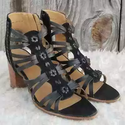 Jack Rogers Hadley Sandal Size 9 Cage Suede Leather Ankle Height Sandals Shoe • $36