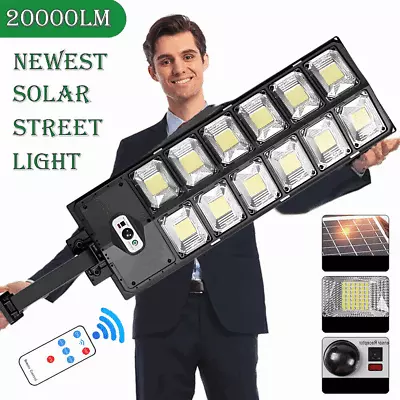 Outdoor Solar Street Light Motion Sensor Lamp Commercial Dusk To Dawn Road Lamp • $29.99