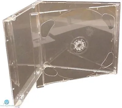 4 Double CD Jewel Case 10.4mm Standard For 2 CD With Clear FOLD-OUT Tray HQ AAA • £9.95