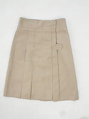 Girls R/K Khaki Wrap Around Kilt Pleat Uniform Skirt Reg. & Half Sz 7 - 20 1/2 • $14