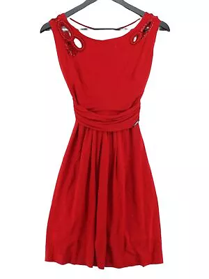 Miss Sixty Women's Midi Dress S Red 100% Viscose A-Line • £29.30