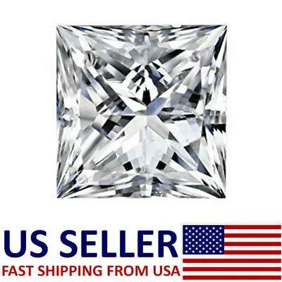 4mm 0.36 Ct Loose Moissanite Lab Grown Princess VVS / E-G Passes Diamond TEST • $28.37