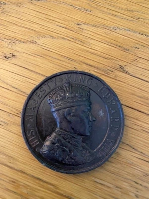 £9.99 • Buy 1937 Bronzed Lead Medal Coronation Of King Edward VIII