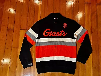 San Francisco Giants Sweater Dugout Jacket Retro Mitchell & Ness Medium New MLB • $118