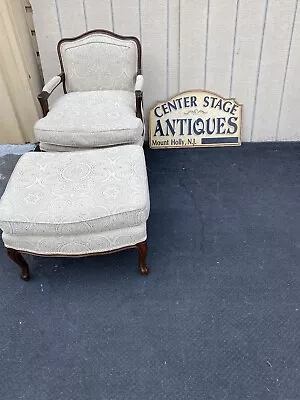 64466   French Country  Armchair  Chair With Ottoman Chaise Lounge • $525