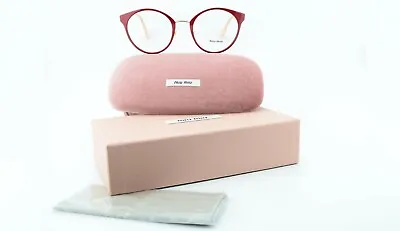 MIU MIU Glasses Model VMU 51P 50-22 140 USS 1O1 Cream Red Gold Panto Lady + Original Packaging • £191.92