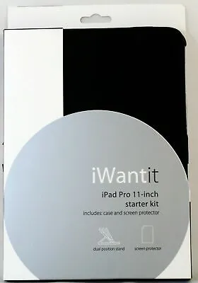 £7.99 • Buy IWantit Dual Position Smart Cover Case Black W/ ScreenProtector For 11  IPad Pro