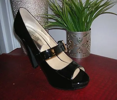 MICHAEL Michael Kors Chandler Black Patent Leather Mary Jane Heel Shoes 7 New • $119.99