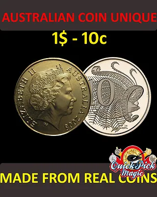 $1-10c Australian Dollar Coin Unique Magic Trick / Magnetic AUD Scotch And Soda • £24.50