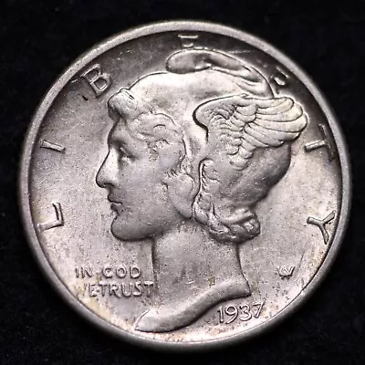 1937-D Mercury Dime CHOICE UNC FREE SHIPPING E721 TF • $20