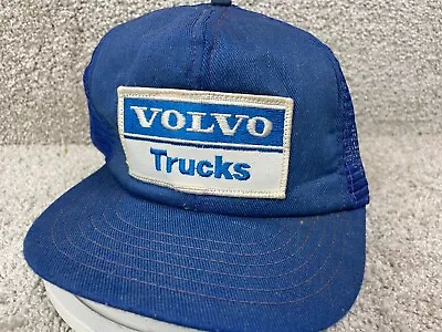 Volvo Trucks Embroidered Trucker Snapback Foam Mesh Cap Hat Mens One Size Blue • $9.95