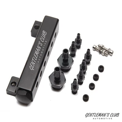 $38.99 • Buy 6 Port VACUUM Block Intake Manifold Fuel Gas Wastegate Turbo Boost NOS Black